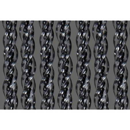 Rideau de porte Orchidea 90x220 cm transparent/noir en PVC souple