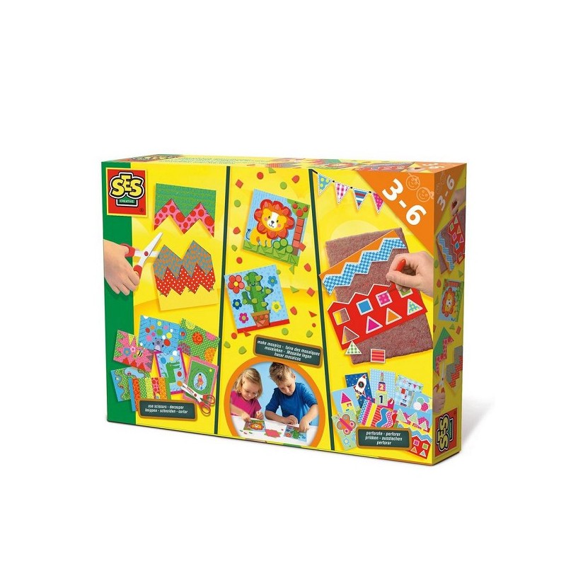 Ses j'apprends à découper des mosaïques et à piquer