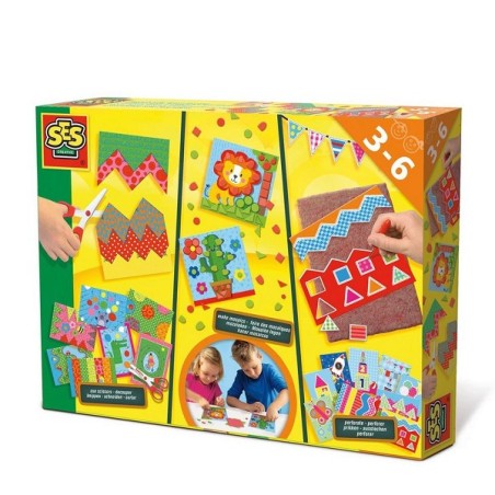 Ses j'apprends à découper des mosaïques et à piquer