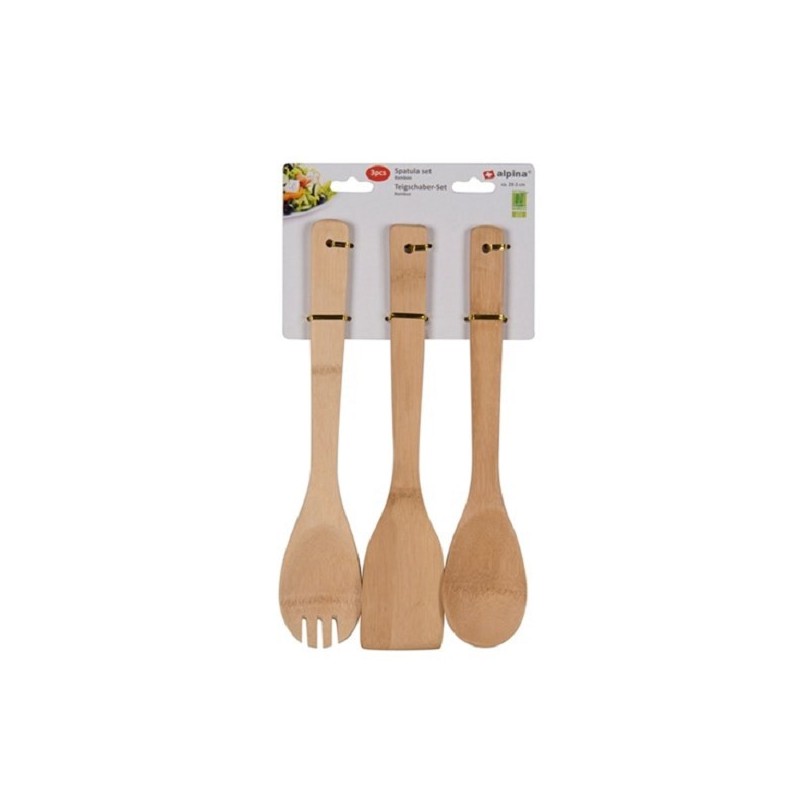 Set de spatules bambou 29,5 cm lot de 3 pièces