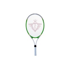 Raquette de tennis 25", Aluminium, avec 2 balles de tennis, verte