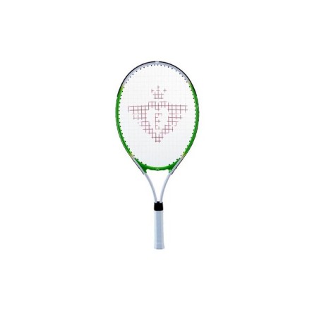 Tennisracket 25", Aluminium, met 2 tennis ballen, groen
