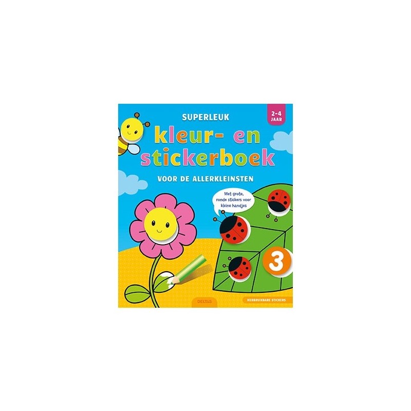 Superleuk kleur- en stickerboek (2-4jr)