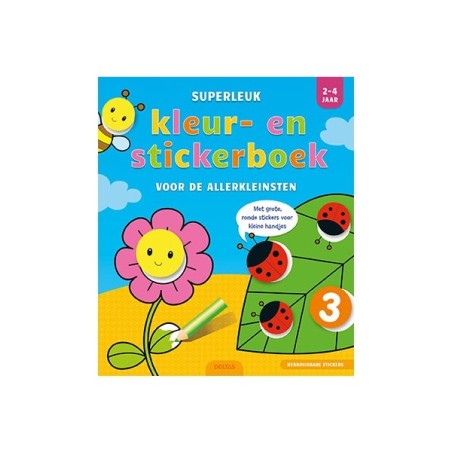 Superleuk kleur- en stickerboek (2-4jr)