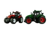 Tracteur friction vert ou rouge 20cm. Dans la boîte de fenêtre