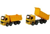 Camion benne jaune 36cm en jardinière