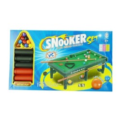 Billard billard snooker 33x26x10cm. avec 10 boules numérotées et colorées, une bille blanche, un triangle de mise en place et de