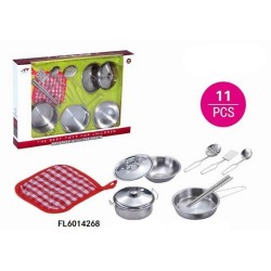 Pannenspeelset RVS 11delig