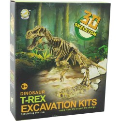 Dinoskelet in gips zelf uitbikken tyrannosaurus 25cm