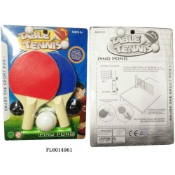 Tafeltennisset Mini 2 Batjes Met Netje En Bal