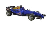 Pullback de voiture de course de Formule 1 bleu avec lumière et son 48cm
