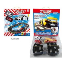 Piste de course 210cm 54 pièces avec deux voitures