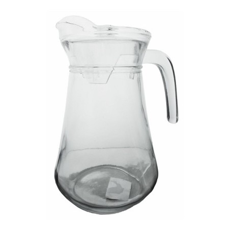 Carafe en verre cristallin 1,2 litre avec couvercle