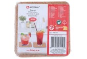 Alpina sous-verres en liège 6 pièces Ø10cm carrés ou ronds