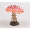 Tuinbeeld Paddenstoel rood met witte stippen Polystone 9X9X13 cm