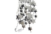 Decoris Chaîne de perles étoile en plastique 270cm
