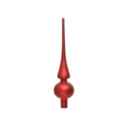 Decoris Piek glas mat rood Ø6x26cm