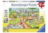 Ravensburger puzzel 2x24st. Dag in de dierentuin