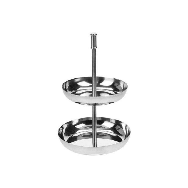 Etagere 2 niveaux inox 12+14cm
