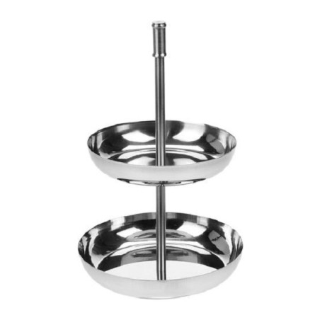 Etagere 2 niveaux inox 12+14cm