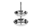 Etagere 2 laags rvs 12+14cm