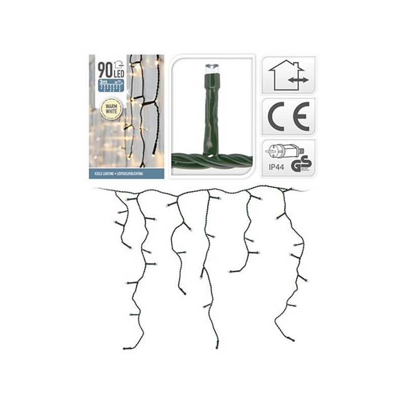 IJspegelverlichting 3 mtr 90LED Warm-Wit