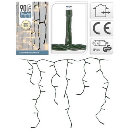 IJspegelverlichting 3 mtr 90LED Warm-Wit