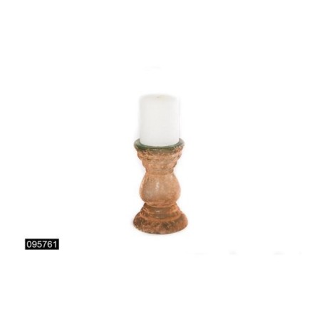 Bougeoir verre Ø12,5x19,5cm terra (hors bougie)