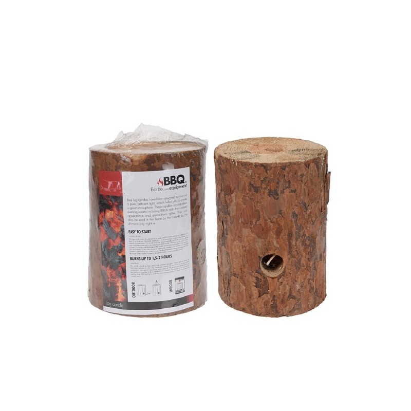 Créateur d'ambiance Torche Suédoise pour extérieur bois h20xd15cm