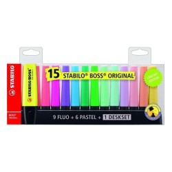 Stabilo Boss surligneur original 15 pièces