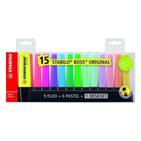 Stabilo Boss surligneur original 15 pièces