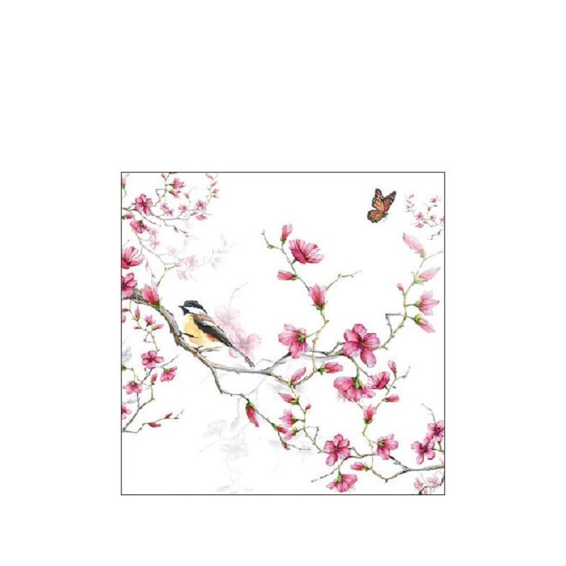 Ambiente Servetten Bird & Blossom 33cm 20 stuks