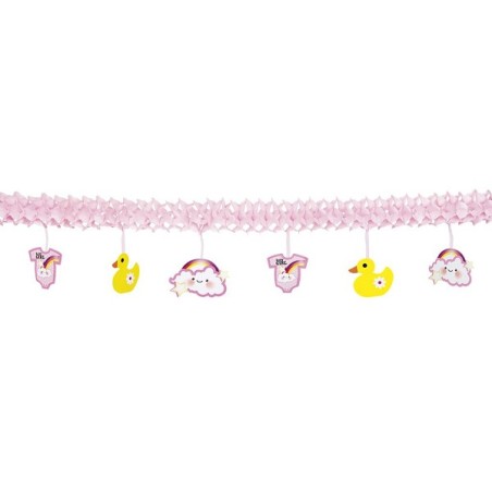 Boland Garland Baby girl papier 4 mètres double face avec pendentif