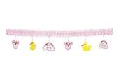 Boland Garland Baby girl papier 4 mètres double face avec pendentif