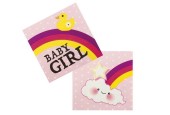 Boland Servetten Baby meisje papier 33x33cm pak a 12 stuks