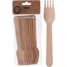Set de fourchettes bois 16cm 20 pièces