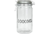 Pot de conservation en verre avec texte 1 litre 13x10x20cm