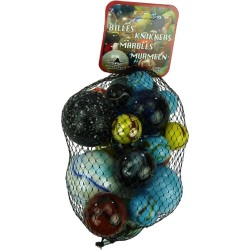 Knikkers Bonken En Megabonken 1 Kilo In Netje (2x50mm, 2x42mm, 3x33mm, 15x25mm)