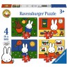Puzzle Ravensburger Miffy s'amuse, 4-en-1