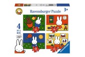 Puzzle Ravensburger Miffy s'amuse, 4-en-1