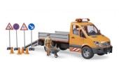 Bruder Mercedes Benz Sprinter Wegenbouwauto met accessoires