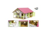 Écurie pour chevaux Kids Globe en bois rose avec 2 boxes et rangements (hors accessoires)
