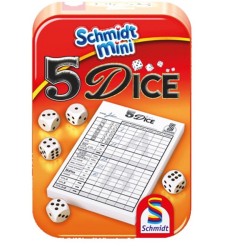 Schmidt 5 Dice Yahtzee Dobbelspel In Blik