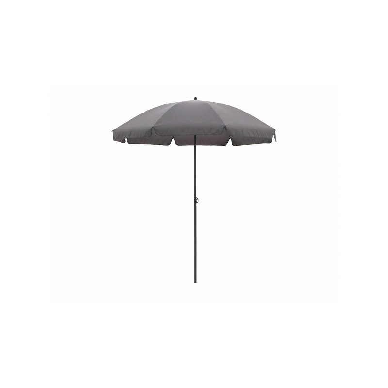 Parasol Las Palmas push-up 200 cm gris avec cantonnière