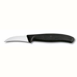 Couteau d'office Victorinox avec lame courbée de 6 cm et manche noir