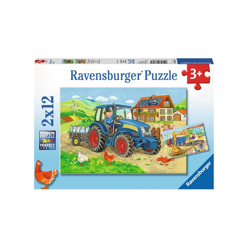 Ravensburger Puzzel Op de bouwplaats 2x12 stukjes