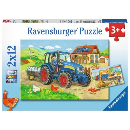 Ravensburger Puzzle Sur le chantier 2x12 pièces