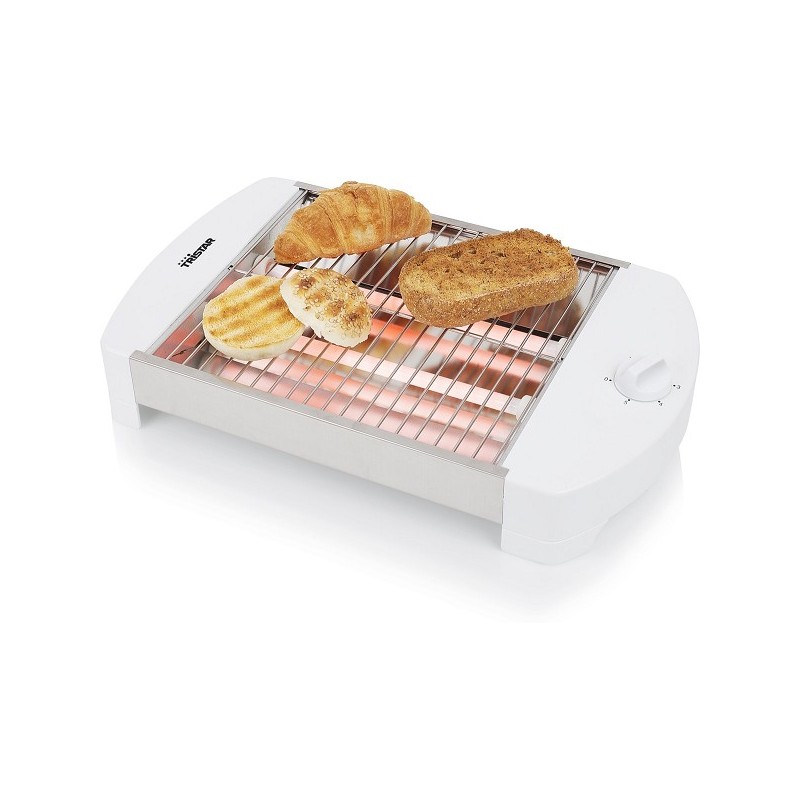 Tristar Grille-pain plat 23x20cm blanc
