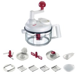 Westmark Keukenmachine manueel met accessoires kunststof/RVS 264x168x244mm