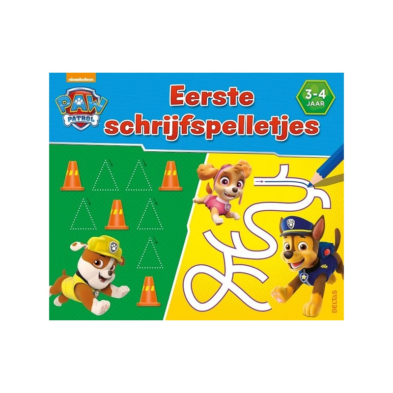 Deltas Paw Patrol eerste schrijfspelletjes (3-4 jaar)